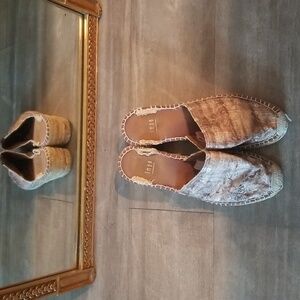 Impo Tan Sequined Espadrille Size 7.5